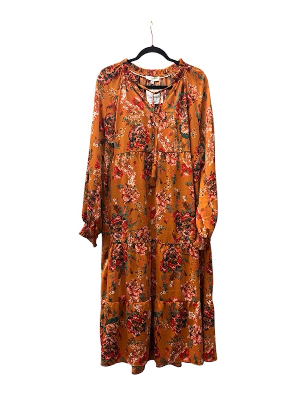 Umgee Mustard Floral Maxi Dress MSRP $54